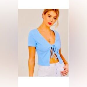 Tie front solid shirt